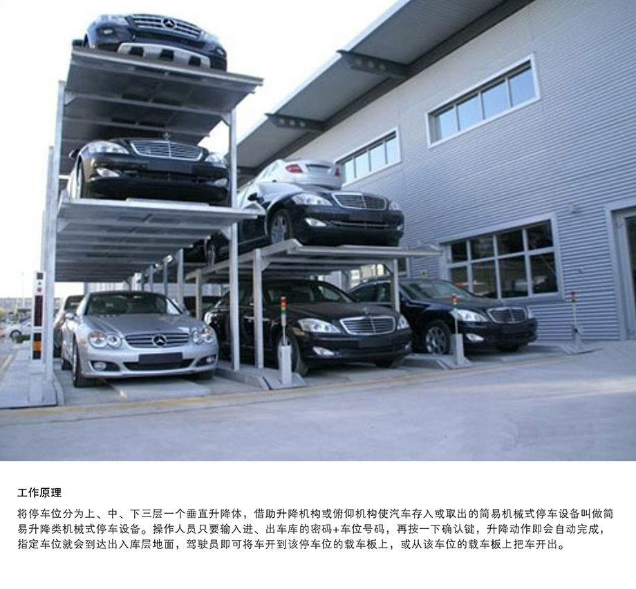 云南PJS3D2三层地坑简易升降停车设备工作原理